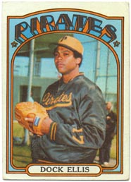1972 Topps Baseball Cards      179     Dock Ellis